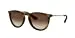 Ray-Ban Women's RB4171 Erika Round Sunglasses, Dark Rubber Tortoise/Brown Gradient, 54 mm
