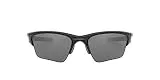 Oakley Men's OO9154 Half Jacket 2.0 XL Rectangular Sunglasses, Polished Black/Black Iridium Polarized, 62 mm