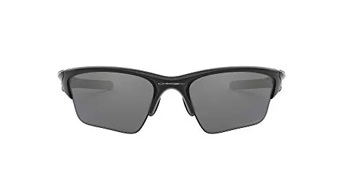 Oakley Men's OO9154 Half Jacket 2.0 XL Rectangular Sunglasses, Polished Black/Black Iridium Polarized, 62 mm