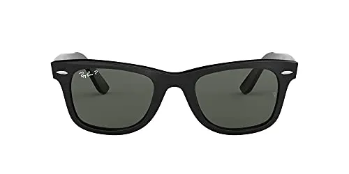 Ray-Ban RB2140 Original Wayfarer Sunglasses, Black/Polarized Green, 54 mm