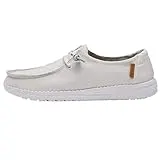 Hey Dude Women's Wendy Chambray White, Size 4
