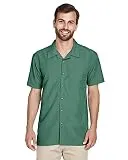 Harriton M560 Men's Barbados Textured Camp Shirt XX-Large Palm Green