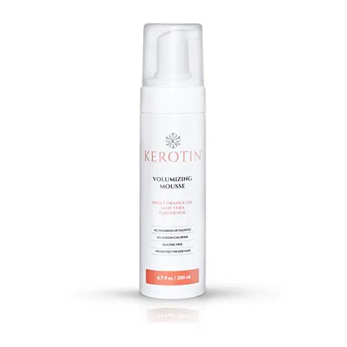 Kerotin Volumizing Mousse-Lifter Foam for Instant Hair Definition-Lift style, Conditioning Mousse for Shine - Boosts Hair Thickness, Ideal for Fine and Thinning Hair - Cruelty Free, Made in the US