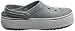 Crocs Men's and Women's Crocband Clog | Platform Shoes, Light Grey/Rose, 8