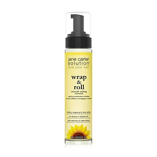 JANE CARTER SOLUTION Wrap & Roll Smooth Styling Mousse (8oz) - No Buildup, Smoothing, Styler