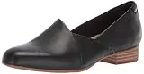 Clarks womens Juliet Palm Loafer, Black Leather, 8.5 US