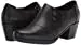 Clarks womens Emslie Warren Slip On Loafer, Black Leather, 7.5 US