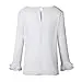 Aniywn Women O Neck Lace Floral Print Long Sleeve Blouse Fancy Ruffle...