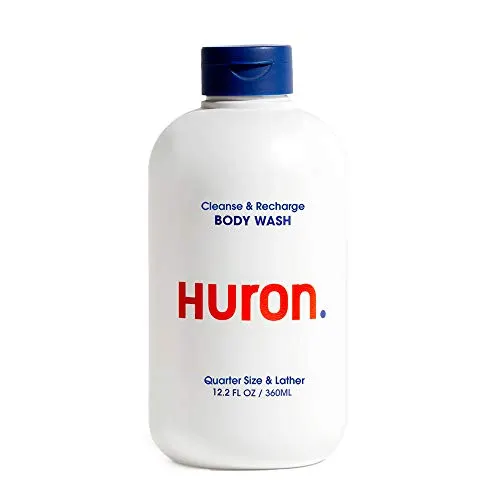 Huron - Men's Invigorating Body Wash. Skin conditioning lather refreshes deodorizes and nourishes. Energizing aromatic citrus scent with Menthol and Eucalyptus.