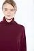 JENNIE LIU Women's 100% Pure Cashmere Cowl-Neck Raglan Tunic High-Low Sweater(L, Burgundy)
