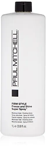Paul Mitchell Freeze and Shine Super Hairspray, Maximum Hold, Shiny Finish Hairspray, For Coarse Hair, 33.8 fl oz