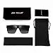 JIM HALO Retro Polarized Sunglasses Men Women Flat Top Square Driving Glasses...