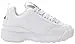 Fila womens Fila Women's Disruptor Ii Premium Sneaker, White/Navy/Red, 8.5 US