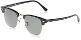 Ray-Ban RB3016 Clubmaster Square Sunglasses, Black/Polarized Green, 49 mm