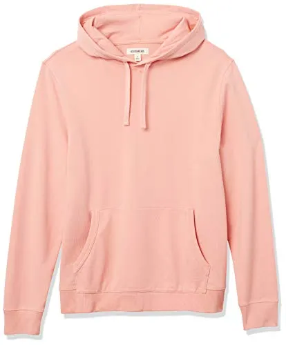 Amazon Brand - Goodthreads Men's Lightweight French Terry Pullover Hoodie Sweatshirt, Coral, Large