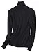 DAIMIDY Women's Turtleneck Cashmere Sweaters Black Cashmere Sweater, US S/4-6