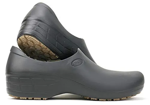 Sticky Comfortable Work Shoes for Women - Nursing - Chef - Waterproof Non-Slip Pro Shoes (Black, 8)
