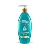 OGX Locking + Coconut Curls Air Dry Cream, No Parabens, 6 oz
