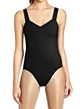 Capezio Women's Classic Pinch-Front Princess Tank Leotard, Black, Large