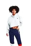 Champion Women's Reverse Weave Cropped Cut Off Hood, white, Medium