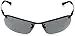 Ray-Ban RB3183 Metal Rectangular Sunglasses, Black/Polarized Grey Gradient, 63 mm