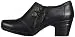Clarks womens Emslie Warren Slip On Loafer, Black Leather, 7.5 US