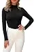 LAOLASI Women's Turtleneck Long Sleeve Slim Fit Casual Sexy Basic Bodysuit Daily...