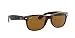 Ray-Ban RB2132 New Wayfarer Polarized Sunglasses, Light Havana/Brown, 55 mm