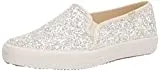 Keds Women's Kate Spade Double Decker Glitter Sneaker, Cream, 8.5