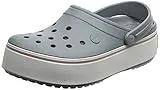 Crocs Men's and Women's Crocband Clog | Platform Shoes, Light Grey/Rose, 8