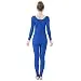 Ensnovo Womens Spandex Bodysuit Long Sleeve Scoop Neckline Footless Unitard Royal Blue,M