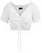 Women's Oktoberfest Shirt Dirndl White Blouse Off Shoulder Crop T-Shirt Tops White...