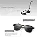 SUNGAIT Classic Half Frame Retro Sunglasses with Polarized Lens (Black Frame Gray...
