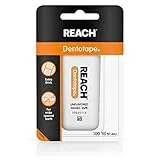 Reach Dentotape Waxed Dental Floss with Extra Wide Cleaning Surface for Large Spaces between Teeth, Unflavored, 100 Yards (Pack of 4)