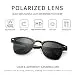 SUNGAIT Classic Half Frame Retro Sunglasses with Polarized Lens (Black Frame Gray...