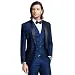 MY'S Mens 3-Piece Suit Shawl Lapel One Button Tuxedo Winter Fabric Slim...