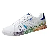 Sunhusing Women's Color Graffiti White Shoes Sports Shoes Running Shoes Men Women Casual Shoes Lovers Shoes