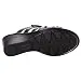 Propét Women's Lexie Wedge Sandal, Black, 10 Wide