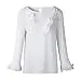Aniywn Women O Neck Lace Floral Print Long Sleeve Blouse Fancy Ruffle...
