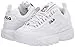 Fila womens Fila Women's Disruptor Ii Premium Sneaker, White/Navy/Red, 8.5 US