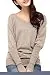 LONGMING Women's Fashion Big V-Neck Pullover Loose Sexy Batwing Sleeve Wool Cashmere...