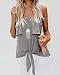 Inorin Womens Ruffles Tie Front Blouse Chiffon Strapless Tiered Tube Tops Shirts...
