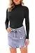 LAOLASI Women's Turtleneck Long Sleeve Slim Fit Casual Sexy Basic Bodysuit Daily...