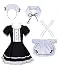 Colorful House Women's Cosplay French Apron Maid Fancy Dress Costume (Large, Black)