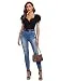 SheIn Women's Sweetheart Neck Puff Short Sleeve Blouse Rib Knit Elegant Tops...