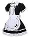 Colorful House Women's Cosplay French Apron Maid Fancy Dress Costume (Large, Black)