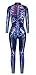 JomeDesign Halloween Costumes for Women 3D Skeleton Cosplay Jumpsuit Bodysuit Galaxy Large