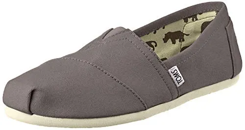 TOMS Women's Classic Alpargata Slip-On Shoe Ash Canvas 10 M