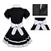 Colorful House Women's Cosplay French Apron Maid Fancy Dress Costume (Large, Black)