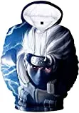 bettydom Novelty Hoodies Sweatshirt Outerwear with The Japanese Anime for Men Women(M,A White Hair)